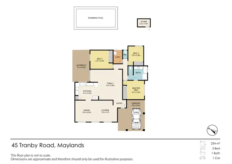 Floorplan of Homely house listing, 45 Tranby Road, Maylands WA 6051
