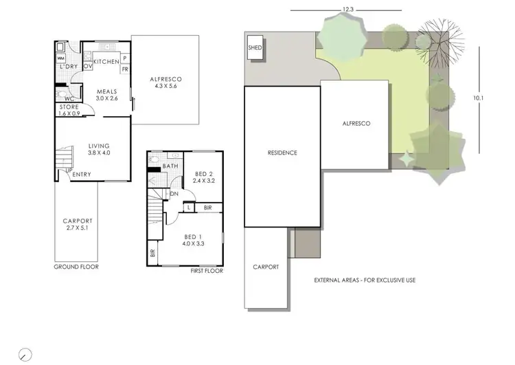 Floorplan of Homely townhouse listing, 1/4 Third Avenue, Mount Lawley WA 6050