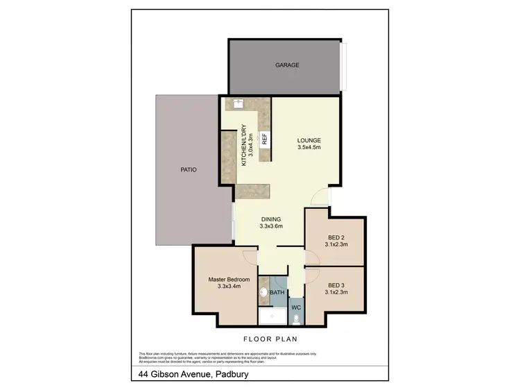 Floorplan of Homely house listing, 44 Gibson Avenue, Padbury WA 6025