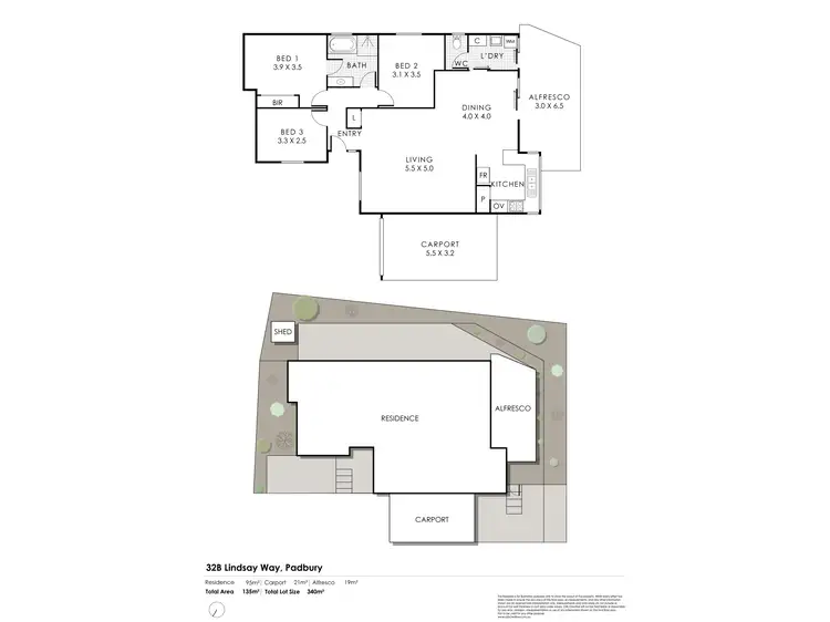 Floorplan of Homely house listing, 32B Lindsay Way, Padbury WA 6025