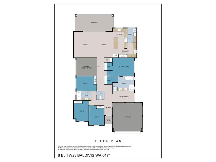 Floorplan of Homely house listing, 8 Burl Way, Baldivis WA 6171
