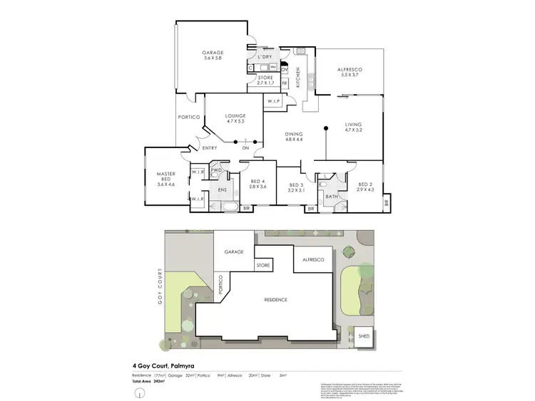 Floorplan of Homely house listing, 4 Goy Court, Palmyra WA 6157