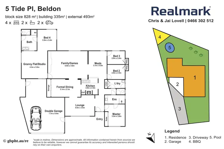Floorplan of Homely house listing, 5 Tide Place, Beldon WA 6027
