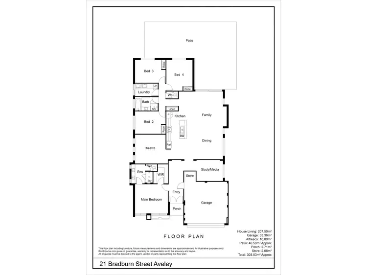Floorplan of Homely house listing, 21 Bradburn Street, Aveley WA 6069