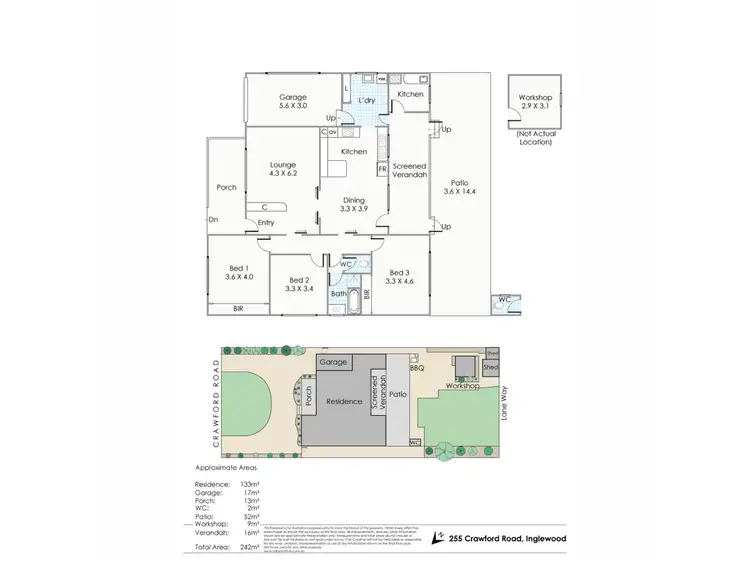 Floorplan of Homely house listing, 255 Crawford Road, Inglewood WA 6052
