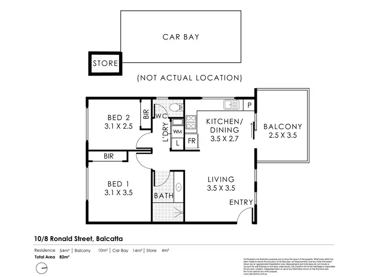 Floorplan of Homely unit listing, 10/8 Ronald Street, Balcatta WA 6021