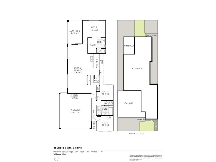 Floorplan of Homely house listing, 25 Japoon Vista, Baldivis WA 6171