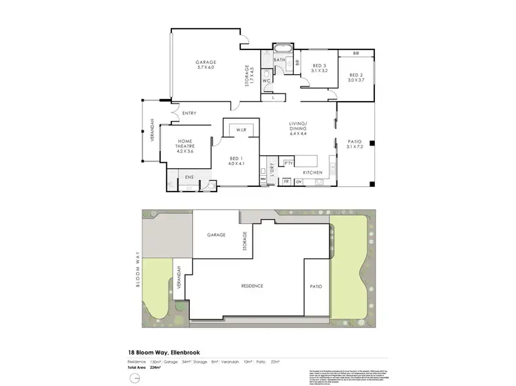 Floorplan of Homely house listing, 18 Bloom Way, Ellenbrook WA 6069