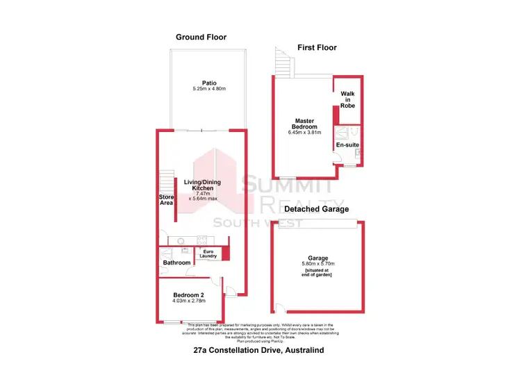 Floorplan of Homely townhouse listing, 27A Constellation Drive, Australind WA 6233