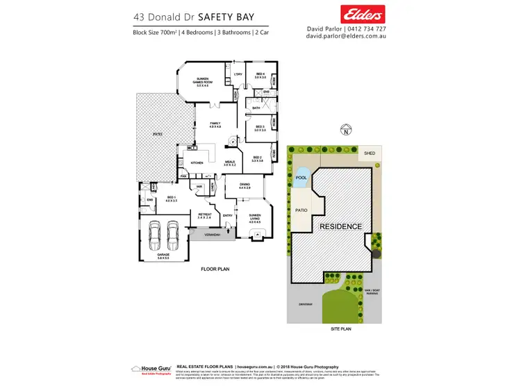 Floorplan of Homely house listing, 43 Donald  Drive, Safety Bay WA 6169