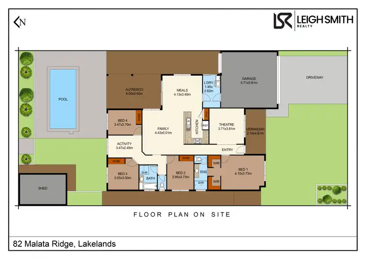 Floorplan of Homely house listing, 82 Malata  Ridge, Lakelands WA 6180