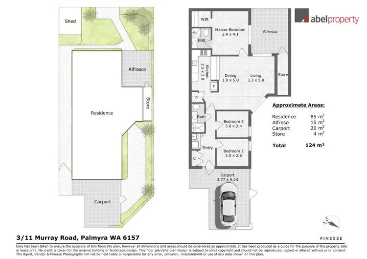 Floorplan of Homely unit listing, 3/11 Murray Road, Palmyra WA 6157