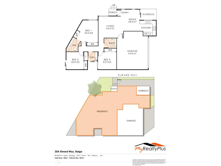 Floorplan of Homely house listing, 20A Elward Way, Balga WA 6061