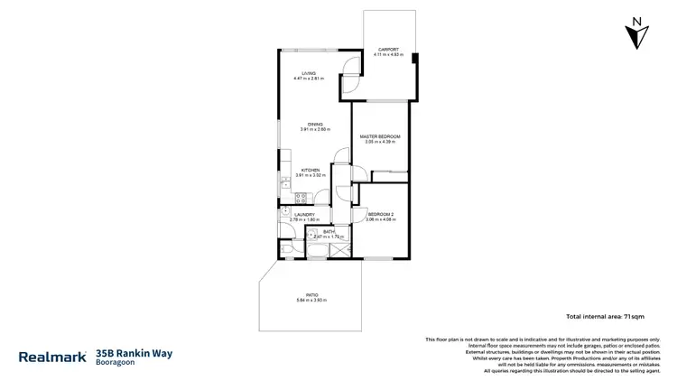 Floorplan of Homely semi-detached listing, 35B Rankin Way, Booragoon WA 6154