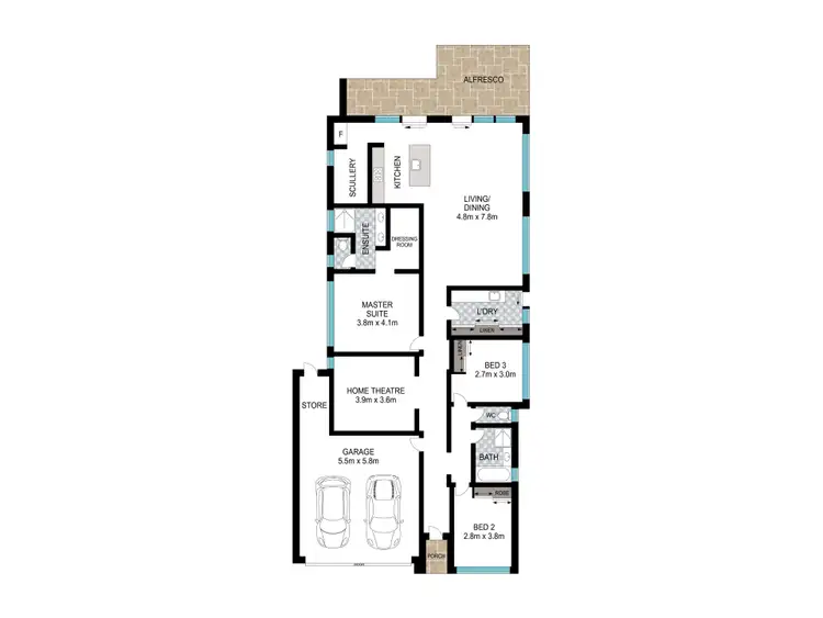 Floorplan of Homely house listing, 64 Carnelian Avenue, Australind WA 6233