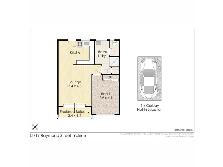 Floorplan of Homely apartment listing, 15/19 Raymond Street, Yokine WA 6060