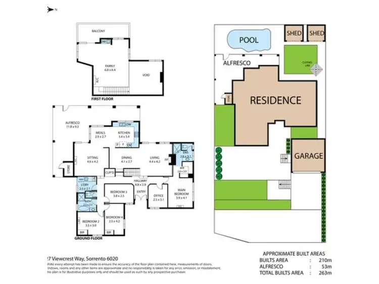 Floorplan of Homely house listing, 27 Viewcrest Way, Sorrento WA 6020