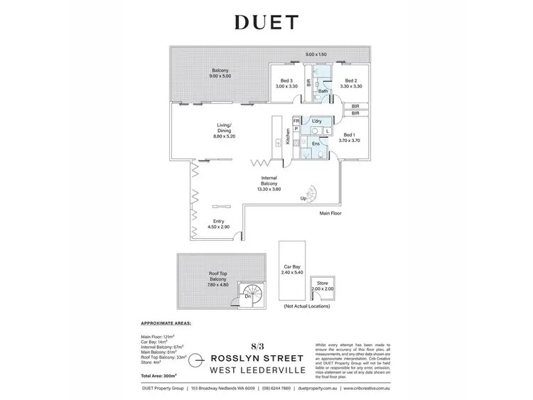 Floorplan of Homely apartment listing, 8/3 Rosslyn Street, West Leederville WA 6007