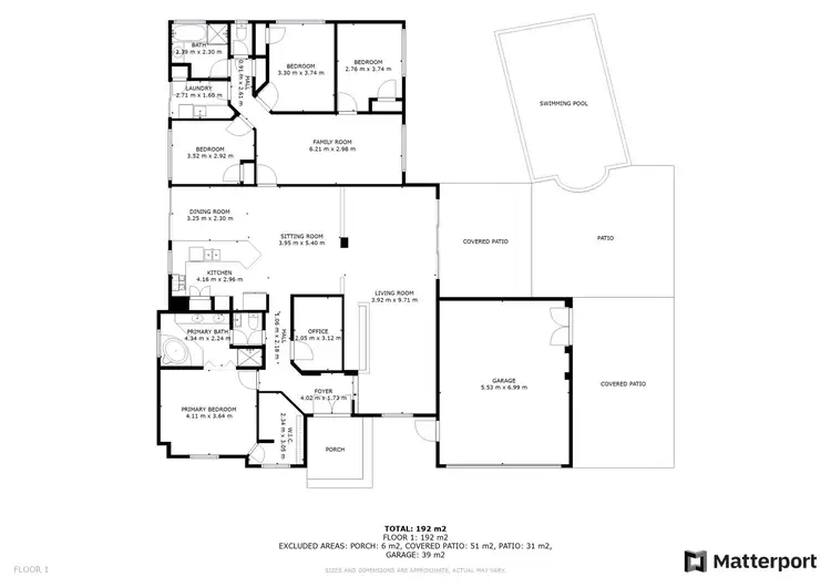 Floorplan of Homely house listing, 1 Planetree Pass, Canning Vale WA 6155