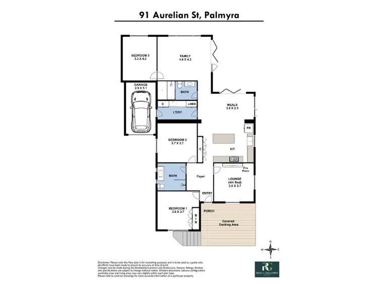 Floorplan of Homely house listing, 91 Aurelian Street, Palmyra WA 6157