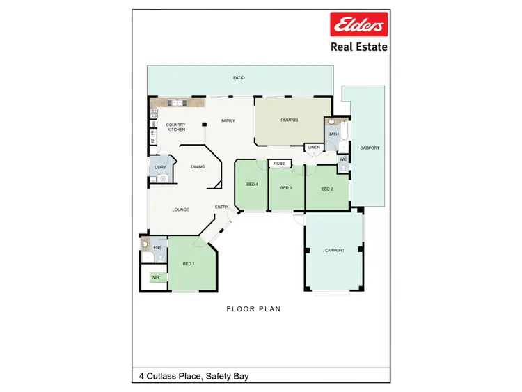 Floorplan of Homely house listing, 4 Cutlass Place, Safety Bay WA 6169