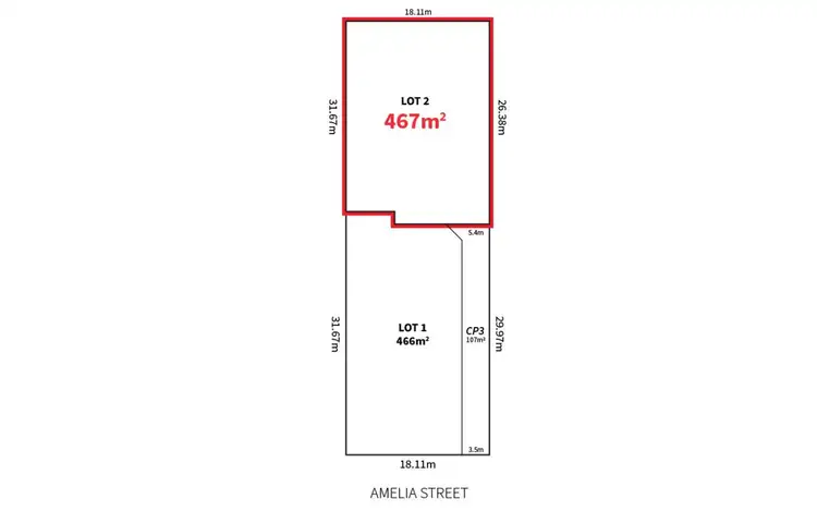 Floorplan of Homely land listing, 164A Amelia Street, Balcatta WA 6021