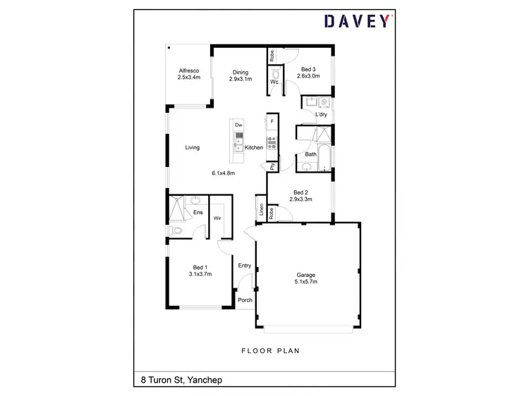 Floorplan of Homely house listing, 8 Turon Street, Yanchep WA 6035