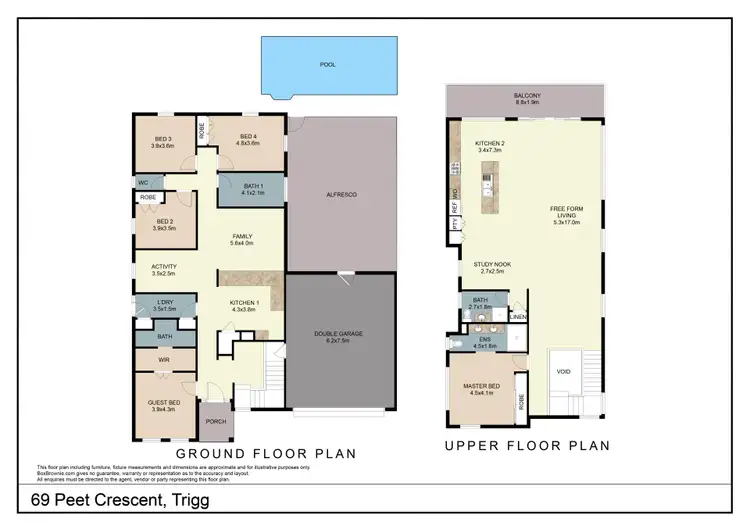 Floorplan of Homely house listing, 69 Peet Crescent, Trigg WA 6029