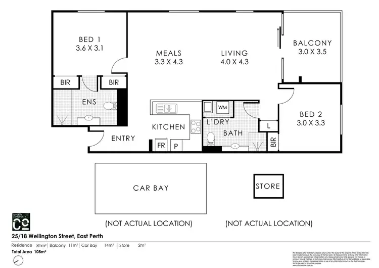 Floorplan of Homely apartment listing, 25/18 Wellington Street, East Perth WA 6004