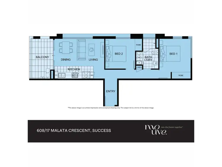 Floorplan of Homely apartment listing, 608/17 Malata Crescent, Success WA 6164