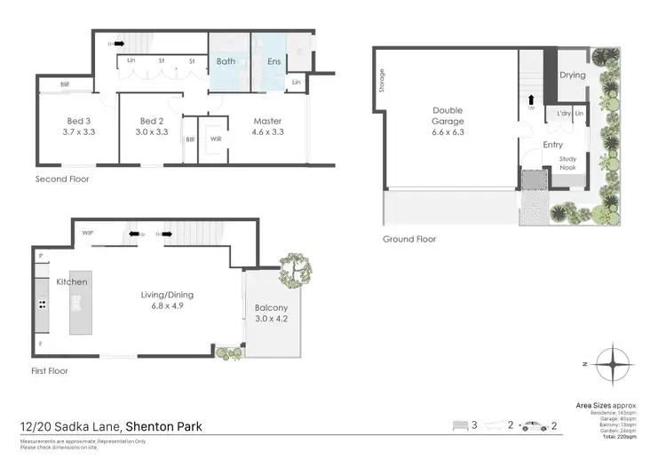 Floorplan of Homely townhouse listing, 12/20 Sadka Lane, Shenton Park WA 6008
