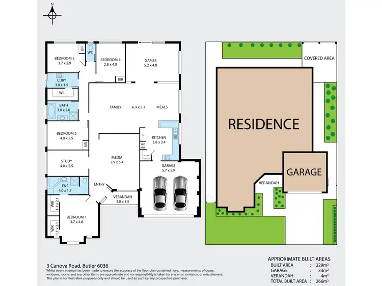 Floorplan of Homely house listing, 3 Canova Road, Butler WA 6036