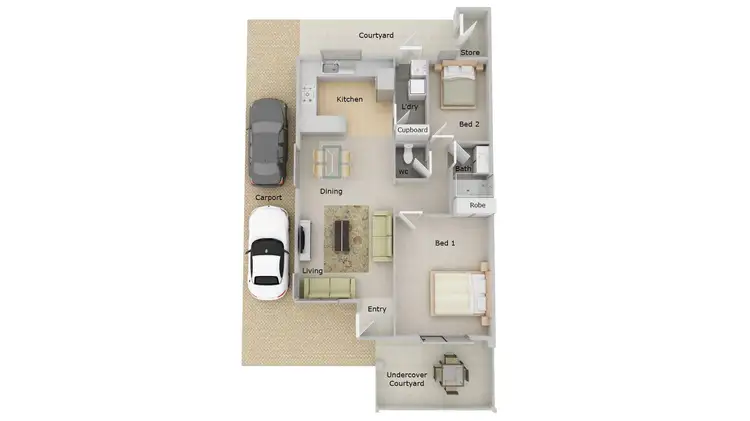 Floorplan of Homely villa listing, 1/237 Labouchere Road, Como WA 6152