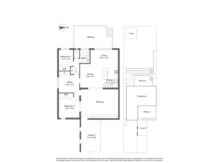 Floorplan of Homely semi-detached listing, 163B Calais Road, Wembley Downs WA 6019