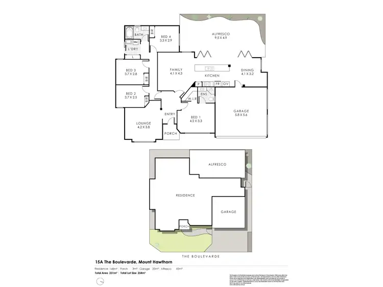 Floorplan of Homely house listing, 15A The Boulevarde, Mount Hawthorn WA 6016