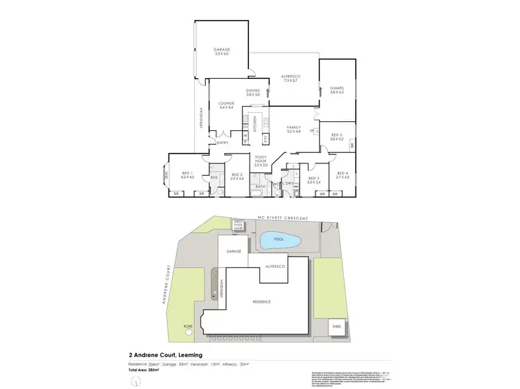Floorplan of Homely house listing, 2 Andrene Court, Leeming WA 6149