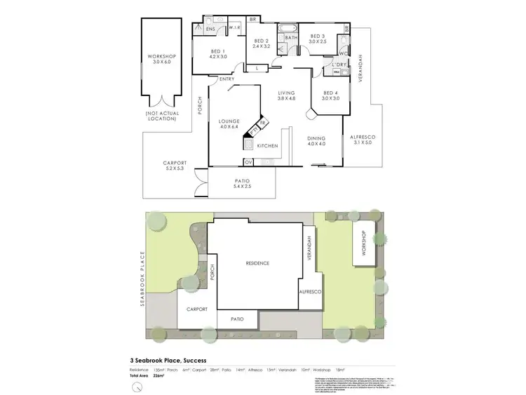 Floorplan of Homely house listing, 3 Seabrook Place, Success WA 6164