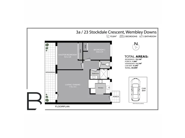 Floorplan of Homely apartment listing, 3A/23 Stockdale Crescent, Wembley Downs WA 6019
