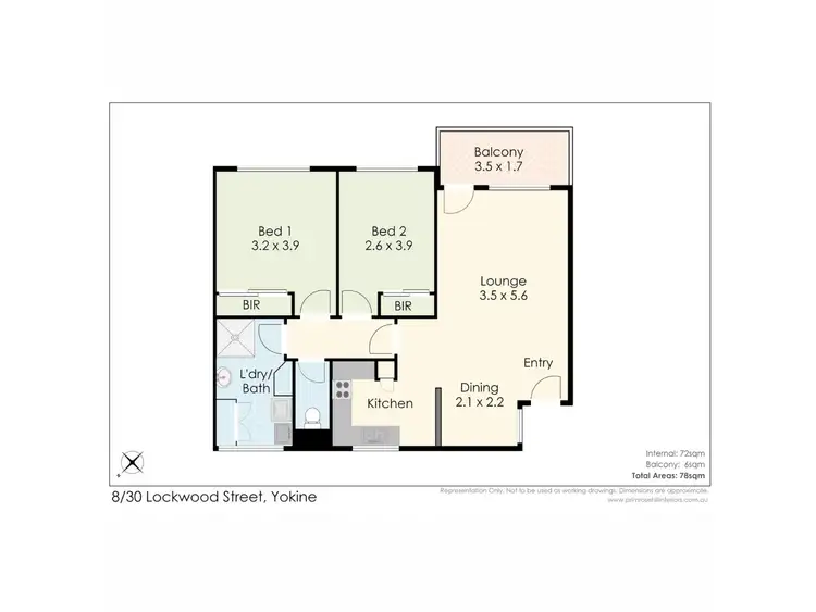 Floorplan of Homely apartment listing, 8/30 Lockwood Street, Yokine WA 6060