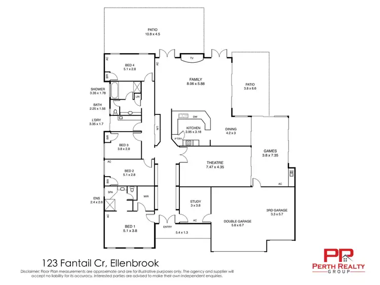 Floorplan of Homely house listing, 123 Fantail Crescent, Ellenbrook WA 6069
