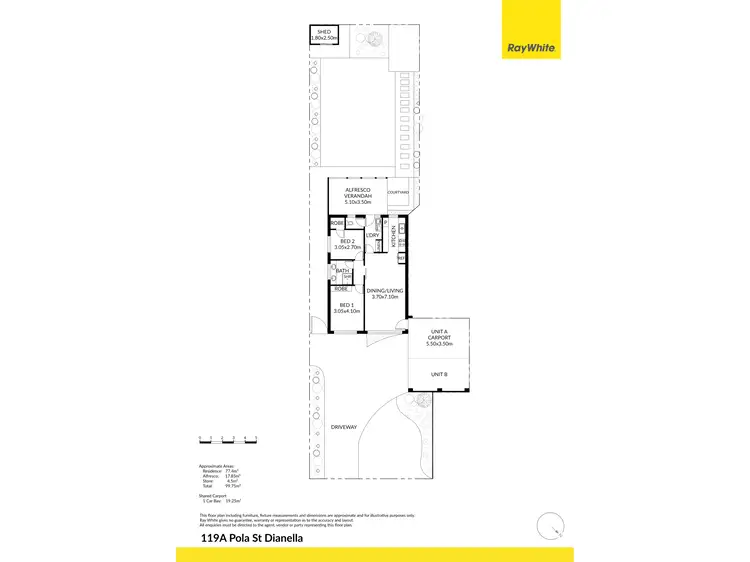Floorplan of Homely house listing, 119A Pola Street, Dianella WA 6059