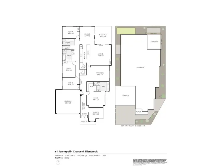 Floorplan of Homely house listing, 61 Jennapullin Crescent, Ellenbrook WA 6069