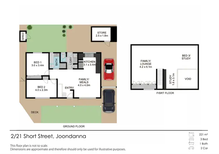 Floorplan of Homely townhouse listing, 2/21 Short Street, Joondanna WA 6060
