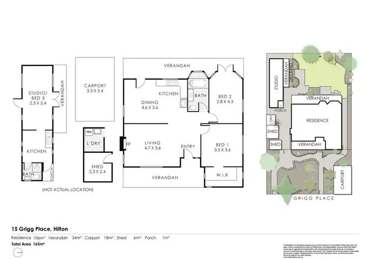 Floorplan of Homely house listing, 15 Grigg Place, Hilton WA 6163