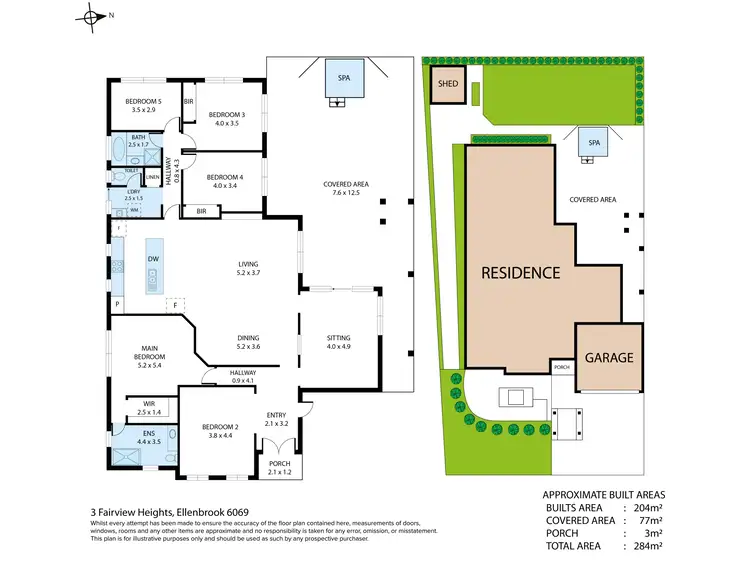 Floorplan of Homely house listing, 3 Fairview Heights, Ellenbrook WA 6069