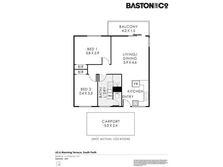 Floorplan of Homely apartment listing, 65/6 Manning Terrace, South Perth WA 6151