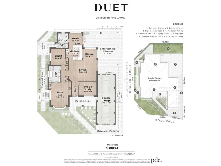 Floorplan of Homely house listing, 1 Moss Vale, Floreat WA 6014