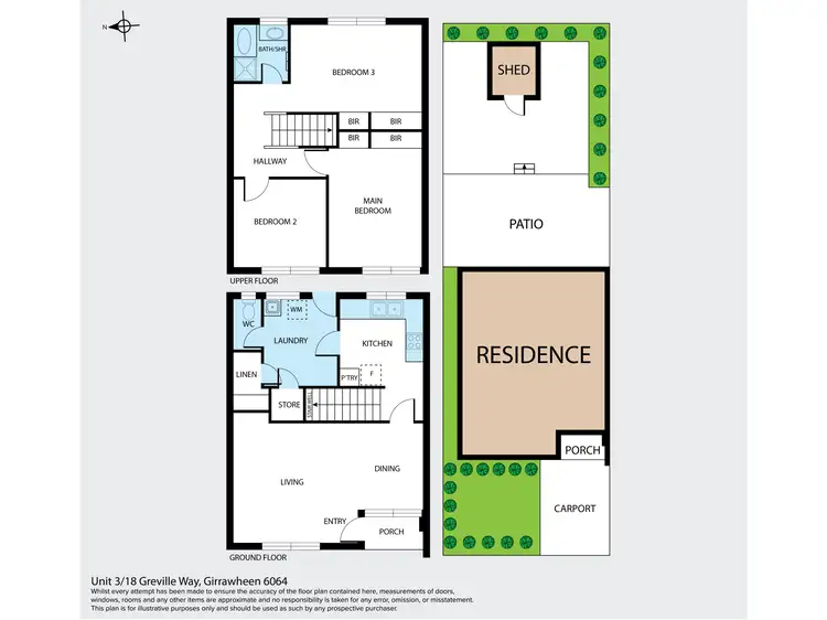 Floorplan of Homely unit listing, 3/18 Greville Way, Girrawheen WA 6064