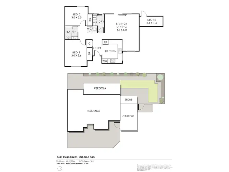 Floorplan of Homely villa listing, 5/33 Swan Street, Osborne Park WA 6017