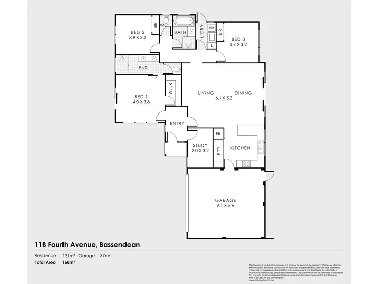 Floorplan of Homely house listing, 11B Fourth Avenue, Bassendean WA 6054